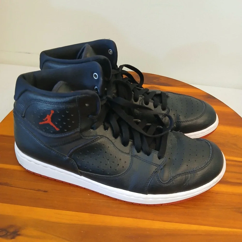 Jordan Access Mens 11 Black Basketball Shoes Sneakers AR3762-001